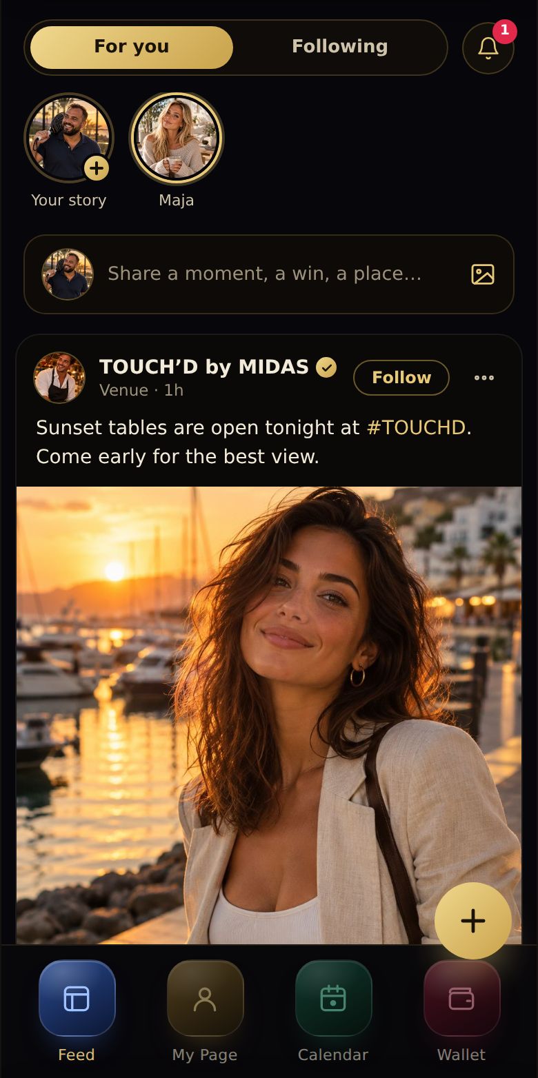 MIDAS app feed